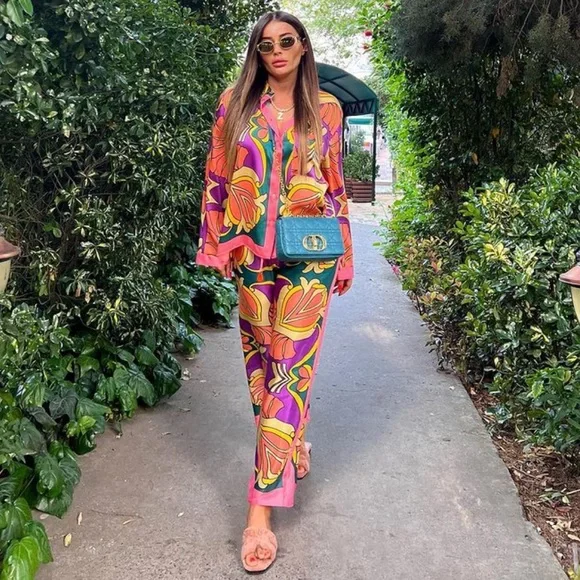 NWT Zara Pajama Style Printed Pants - Picture 9 of 14